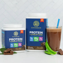 Load image into Gallery viewer, Sunwarrior - Warrior Blend Strength Pea Protein + 5g Creatine - Chocolate: 574g
