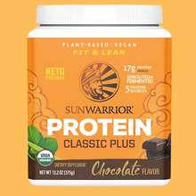 Load image into Gallery viewer, Sunwarrior - Classic Plus Chocolate - Vegan Pea &amp; Chia Protein: 375g
