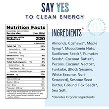 Load image into Gallery viewer, YES Bar® - Low Sugar Snack Bars - Black Sesame Sea Salt - Premium Real Food Snack Bar
