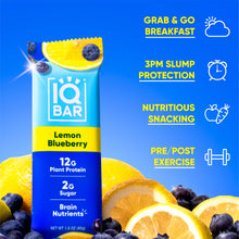 Load image into Gallery viewer, IQBAR - IQBAR Lemon Blueberry | Brain + Body Keto Protein Bars
