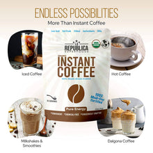 Load image into Gallery viewer, La Republica Coffee - La Republica Organic PURE ENERGY Instant Coffee 35 servings: 2.5 oz Bag
