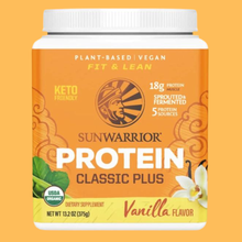 Load image into Gallery viewer, Sunwarrior - Classic Plus Vanilla  - Pea &amp; Chia Protein Powder: 375g
