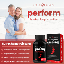 Load image into Gallery viewer, NutraChamps - Ginseng Capsules | for Energy, Focus, Performance, Vitality

