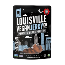 Load image into Gallery viewer, Louisville Vegan Jerky Co. - Vegan &amp; Plant Based Smoked Black Pepper Jerky 3 oz
