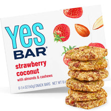 Load image into Gallery viewer, YES Bar® - Low Sugar Snack Bars - Strawberry Coconut - Premium Real Food Snack Bar
