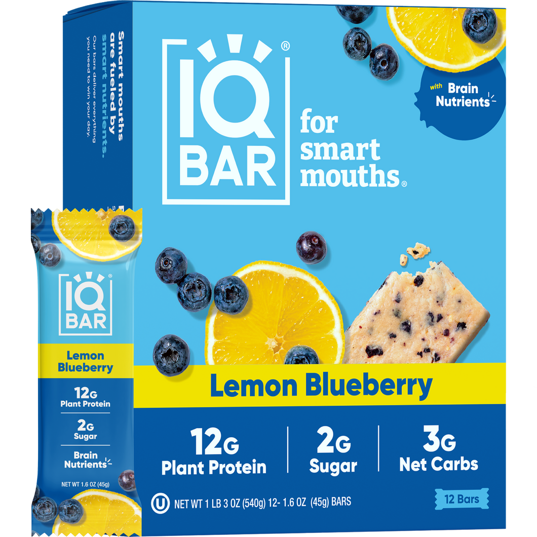 IQBAR - IQBAR Lemon Blueberry | Brain + Body Keto Protein Bars