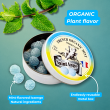Load image into Gallery viewer, Bonbon USA France - Saint Ange Organic Fresh Mint - French Gourmet Candy Tin
