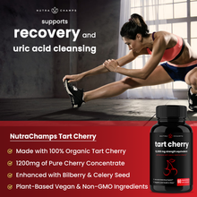 Load image into Gallery viewer, NutraChamps - Tart Cherry Extract Cap - Uric Acid Cleanse &amp; Joint Support
