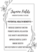 Load image into Gallery viewer, Loveyenergy &amp; Blessings - JASMINE FIELDS Handcrafted Herbal Tea Blend Loose Leaf Tea
