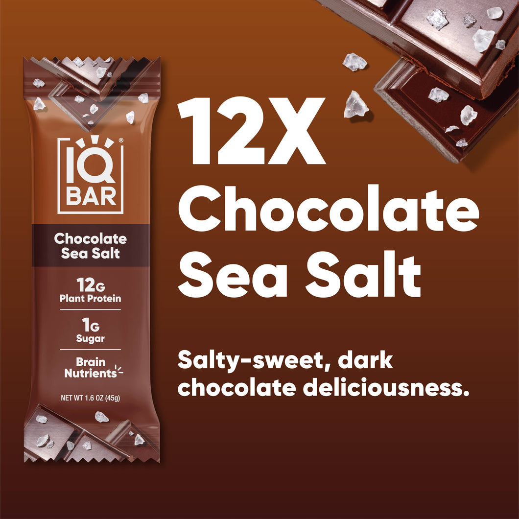 IQBAR - IQBAR Chocolate Sea Salt | Brain + Body Keto Protein Bars