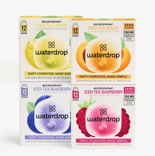 Load image into Gallery viewer, waterdrop® - Iced Tea 12pk - Daily Hydration Cubes (Case of 10): Raspberry Iced Tea
