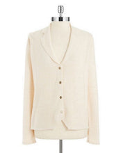 Load image into Gallery viewer, Jones New York Women's Notch Collar Wool Blend Cardigan,Sand Heather, XL
