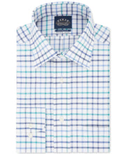 Load image into Gallery viewer, Eagle Men's Non-Iron Collar Check Flex Dress Shirt, Blue,18.5 34/35
