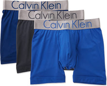 Load image into Gallery viewer, Calvin Klein Men's 3-Pk Steel Micro Boxer Briefs, Large
