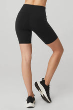 Load image into Gallery viewer, Alo Yoga Women&#39;s Athletic High Waist Biker Shorts, Black, XS

