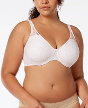 Load image into Gallery viewer, Bali Women&#39;s Comfort Minimizer Underwire Bra, Pink Leaf Print, 38DDD
