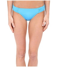 Load image into Gallery viewer, Tommy Bahama Women&#39;s Pearl Shirred Hipster Bikini Bottom, Island Blue,XL/16
