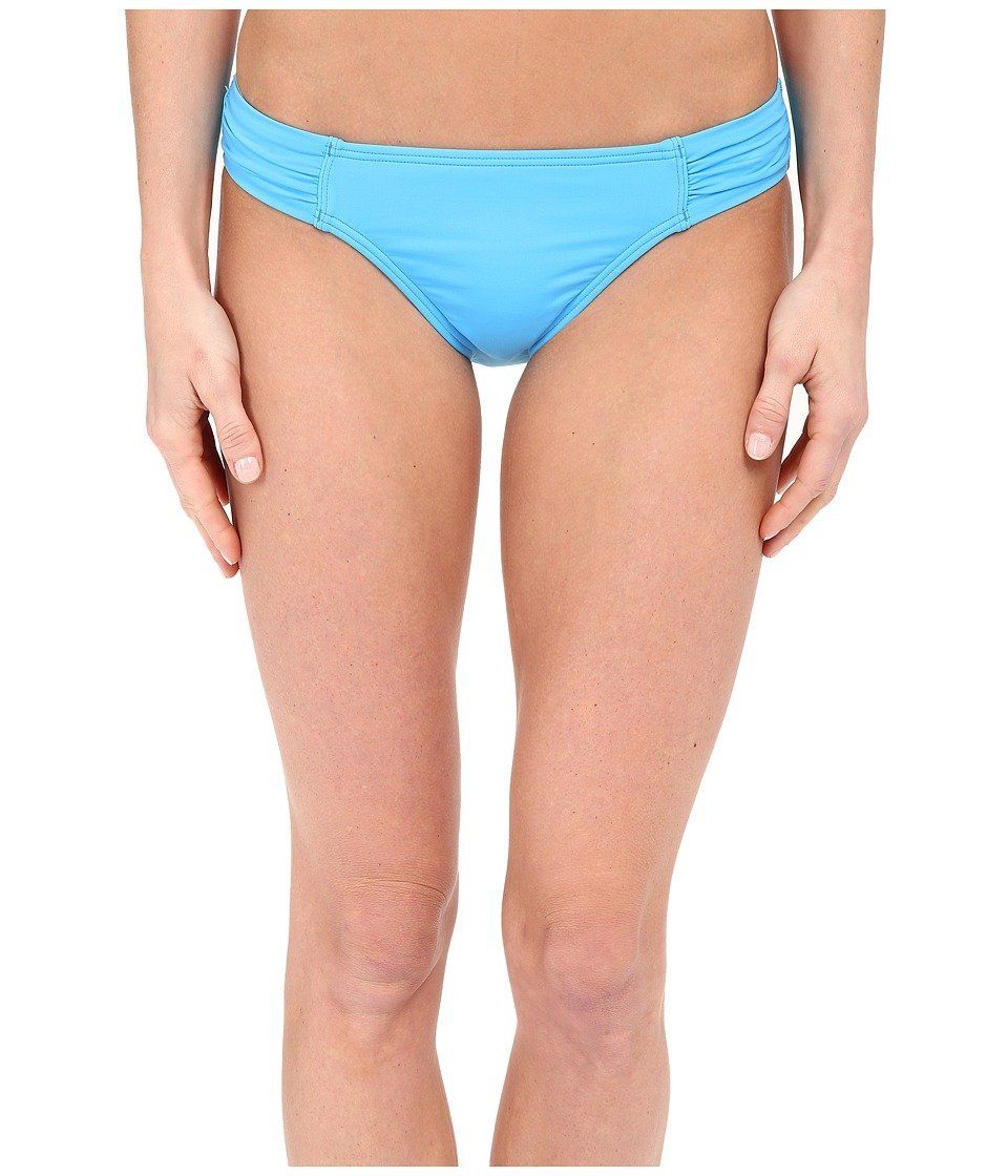 Tommy Bahama Women's Pearl Shirred Hipster Bikini Bottom, Island Blue,XL/16