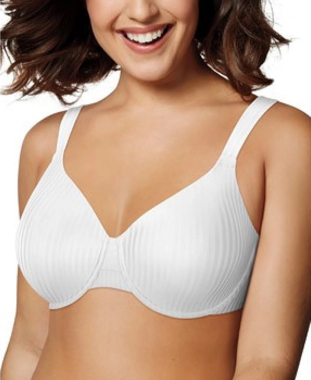Playtex Women's Full-Figure Underwire Bra, White Stripe, 36D
