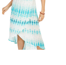 Load image into Gallery viewer, J Valdi Women&#39;s Tie-Dyed Swim Pull-on Cover-Up Skirt, Turquoise, M
