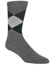 Load image into Gallery viewer, Cole Haan Men&#39;s Diamond Crew Socks, Grey Heather, One Size
