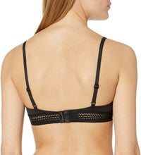 Load image into Gallery viewer, DKNY Women&#39;s Lace-Trim Padded Underwire Balconette Bra, Black, 36D
