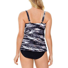 Load image into Gallery viewer, Swim Solutions Women&#39;s Triple Tiered Tummy-Control One-Piece, Multi, 8
