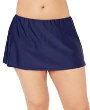 Load image into Gallery viewer, Island Escape Plus Size Women&#39;s Swim Skirt, Navy, 24W
