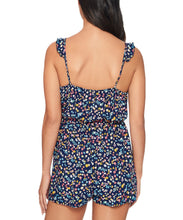 Load image into Gallery viewer, Vera Bradley Women&#39;s Ditsy Sunny Romper Cover-Up, Navy Blue, S
