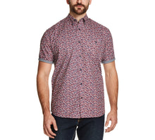 Load image into Gallery viewer, Weatherproof Vintage Men's Floral Leaf Printed Shirt, Red, XXL
