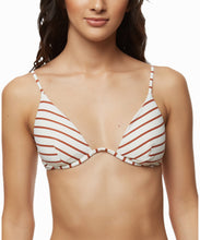 Load image into Gallery viewer, O&#39;Neill Juniors&#39; Striped Underwire Bikini Top, Coconut Shell, XS
