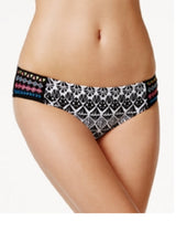 Load image into Gallery viewer, Bikini Nation Juniors&#39; Embroidered Hipster Swim Bottom, Multi, XS
