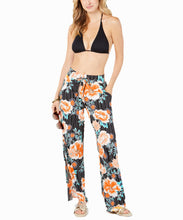 Load image into Gallery viewer, Bar III Women&#39;s Floral Stripe Printed Swimwear Cover-Up Soft Pants. Multi, L
