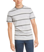 Load image into Gallery viewer, Calvin Klein Men's Crewneck Stripe Cotton T-Shirt, Grey, XS
