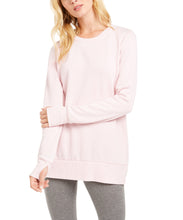 Load image into Gallery viewer, Ideology Women&#39;s Overlap-Back Burnout Sweatshirt, Pink Delphinium, S
