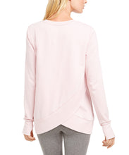 Load image into Gallery viewer, Ideology Women&#39;s Overlap-Back Burnout Sweatshirt, Pink Delphinium, S
