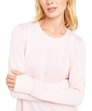 Load image into Gallery viewer, Ideology Women&#39;s Overlap-Back Burnout Sweatshirt, Pink Delphinium, S
