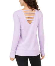 Load image into Gallery viewer, Ideology Women&#39;s You&#39;re Beautiful Thumb-Hole Fleece Top, Purple, M
