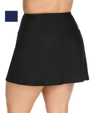 Load image into Gallery viewer, Island Escape Plus Size Women&#39;s Swim Skirt, Navy, 24W
