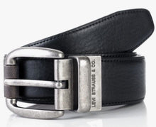 Load image into Gallery viewer, Levi's Men's Logo Buckle Reversible Belt, Black, 30-32 (S)

