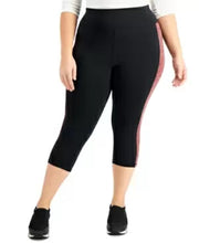Load image into Gallery viewer, Ideology Plus Women&#39;s Colorblocked Capri Leggings, Noir Tile Red 1X
