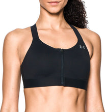 Load image into Gallery viewer, Under Armour Women&#39;s High Impact Front Zip Sports Bra, Black, 36A
