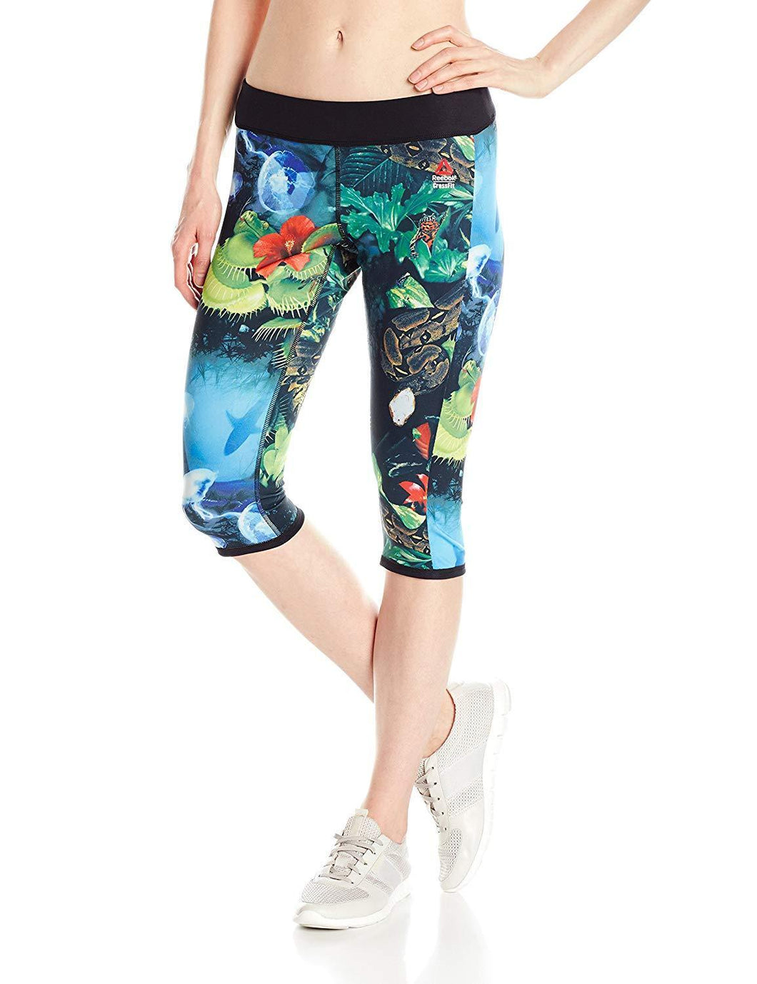 Reebok Women's V-Chase Reversible Compression Capri , Multi,  XXS