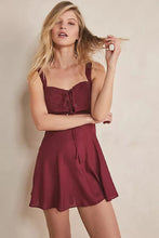 Load image into Gallery viewer, Free People Women&#39;s Not A Chance Corset Mini Slip Dress, Garnet, S
