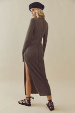 Load image into Gallery viewer, Free People Women&#39;s Olivia Henley Knit Column Dress, Taupe, L
