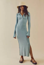 Load image into Gallery viewer, Free People Women&#39;s Olivia Henley Knit Column Dress, Ocean Mist, L
