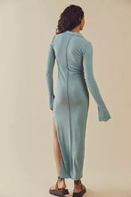Load image into Gallery viewer, Free People Women&#39;s Olivia Henley Knit Column Dress, Ocean Mist, L
