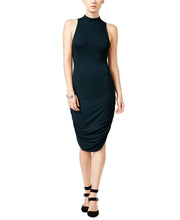 Load image into Gallery viewer, Chelsea Sky Women&#39;s Sleeveless Ruched Mock Neck Tank Dress, Green ,S
