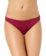 Load image into Gallery viewer, California Waves Juniors&#39; Ribbed Bikini Bottoms, Wine, XS
