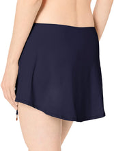 Load image into Gallery viewer, Anne Cole Women&#39;s Adjustable Sarong Ruched Swim Skirted, Navy, XS
